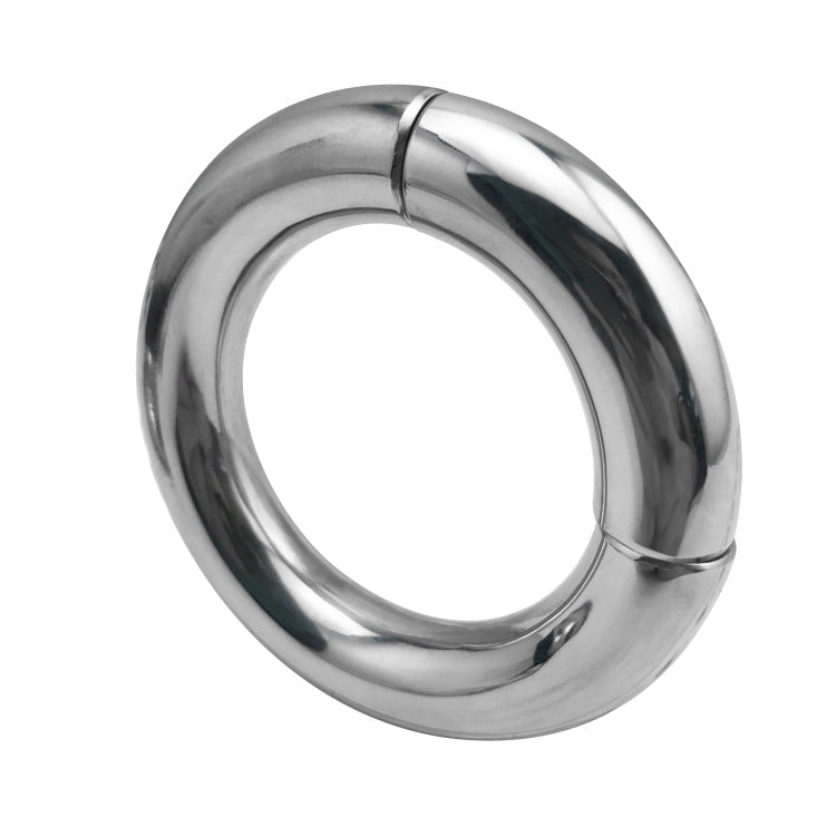 Magnetic Stainless Steel Ball Stretcher Weight Man Enhancer Chastity Ring - image 5