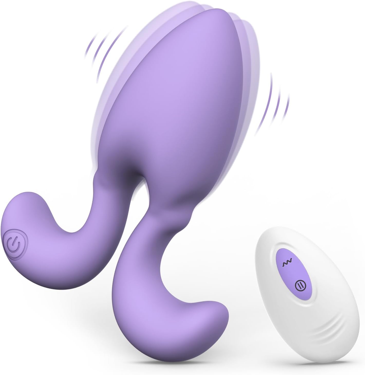 Vibrating Butt Plug with Remote Control G Spot  Clit Stimulation - Purple - image 9