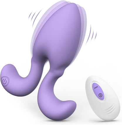 Vibrating Butt Plug with Remote Control G Spot  Clit Stimulation - Purple - image 9