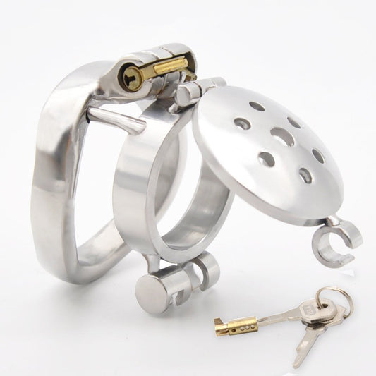 Flipped Metal Chastity Cage - Short 50mm - image 0