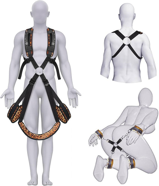Leopard Print Wearable Sex Swing & Bondage Slave Bdsm Set - image 3