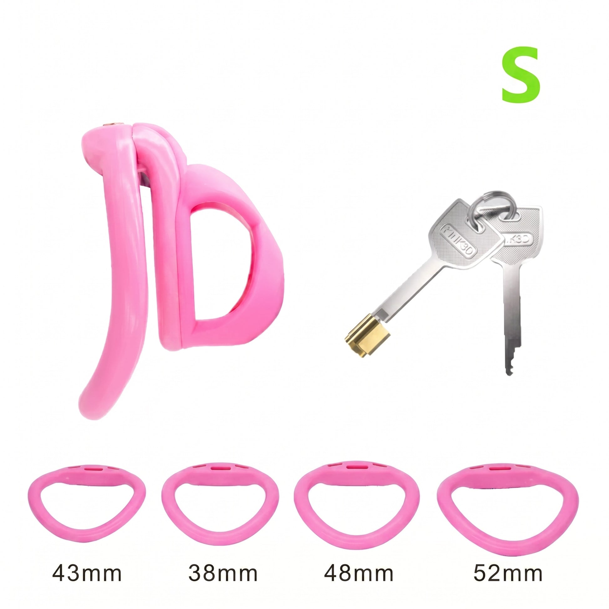 StealthCore Male Chastity Cage - Pink S Arc Ring - image 4