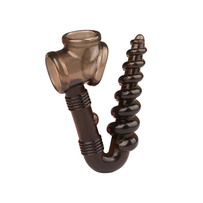 Dual Penius Ring with Spiral Texture Design - Black - image 4