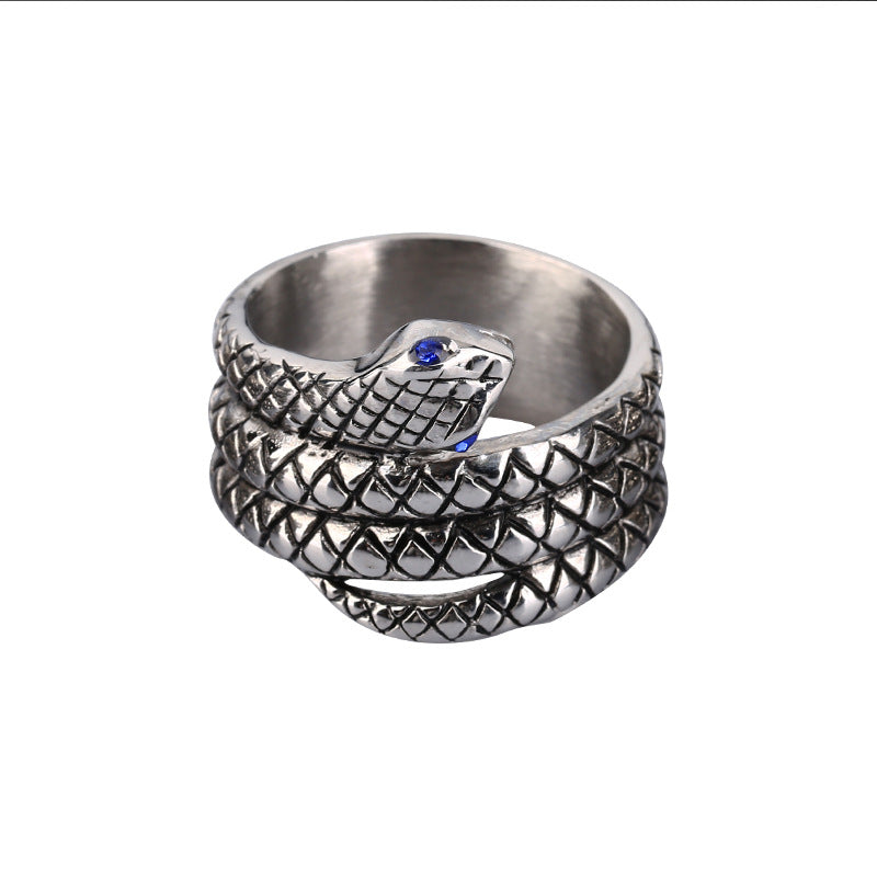 Snake Enclosure Cock Ring - Silver - 30mm - image 1