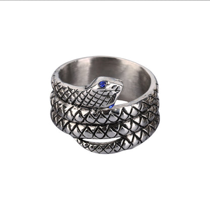 Snake Enclosure Cock Ring - Silver - 30mm - image 1