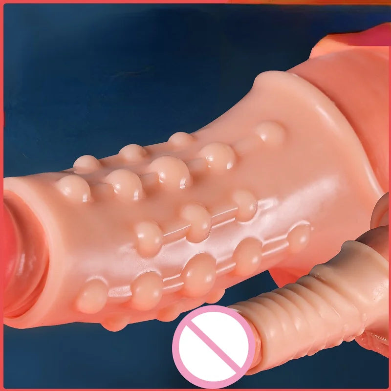  Penis Sleeve Penis Enlargement Granule Clitoris Stimulate  - image 2