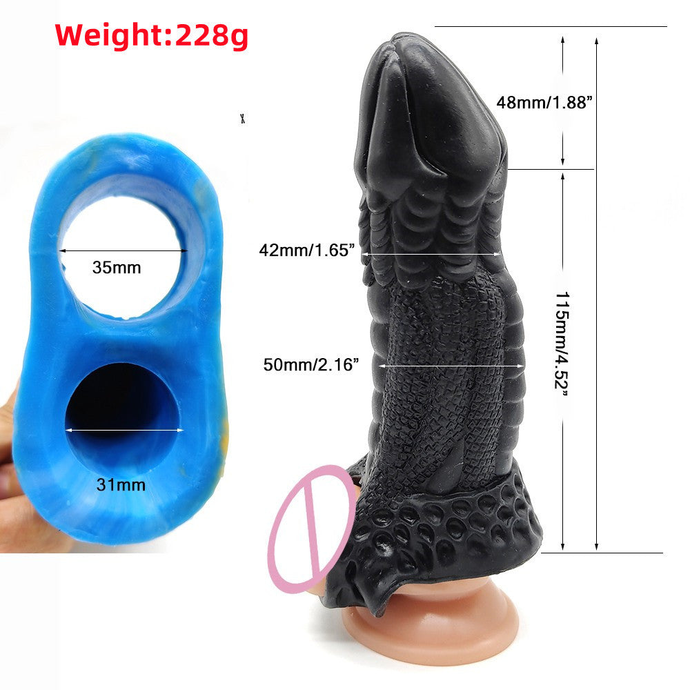 Monster Dildo Silicone Penis Sleeve - image 8