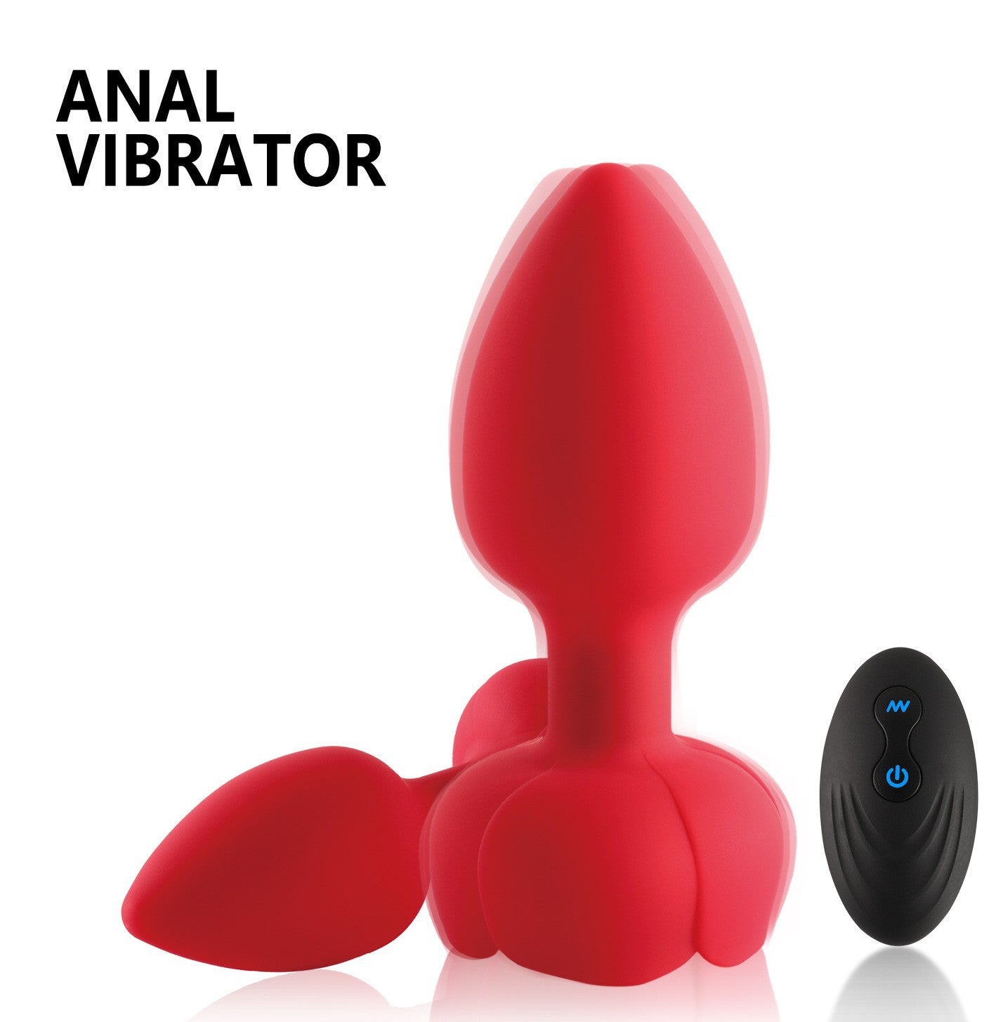 Rose Light Up Remote Butt Plug With 10 Vibrating Mode - Red - image 6