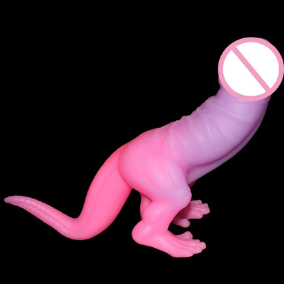 Penisaurus Mosnter Dildo Luminous Dildo  - Luminous Red & Purple - image 1