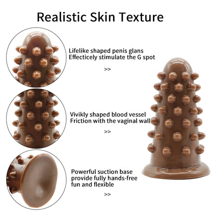 Spiky Sensation Anal Plug - Brown - image 1
