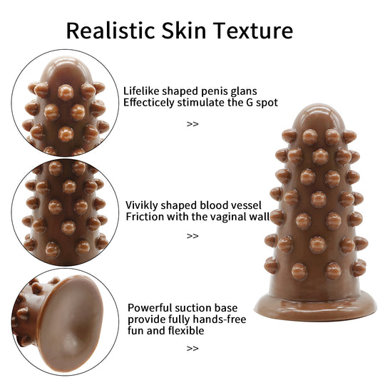 Spiky Sensation Anal Plug - Brown - image 1