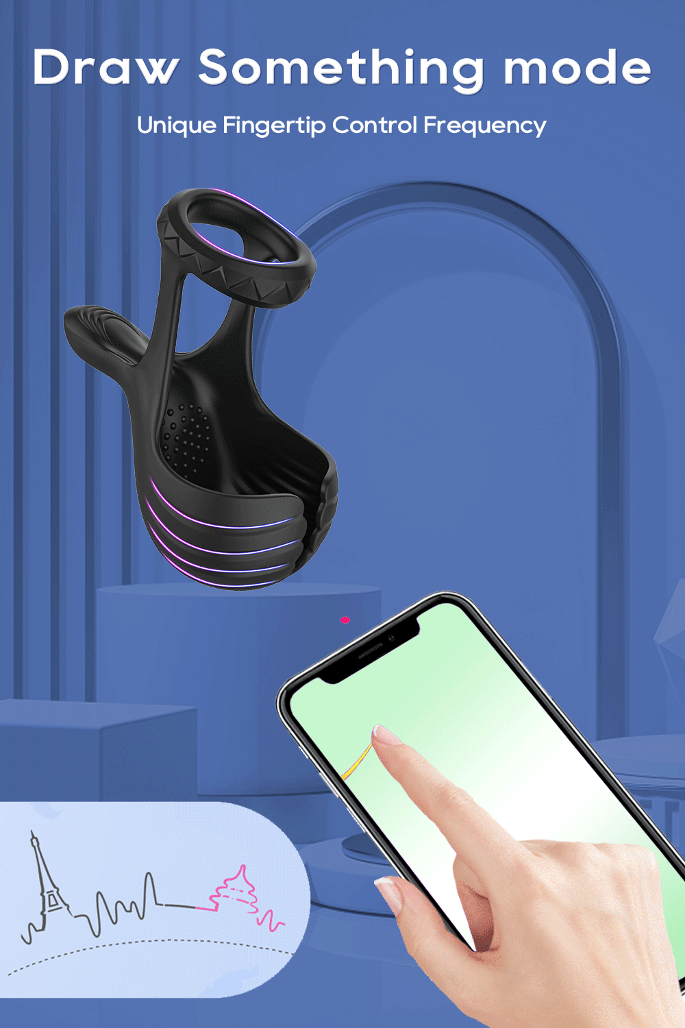Vibrating Cock Ring - APP Control - image 8