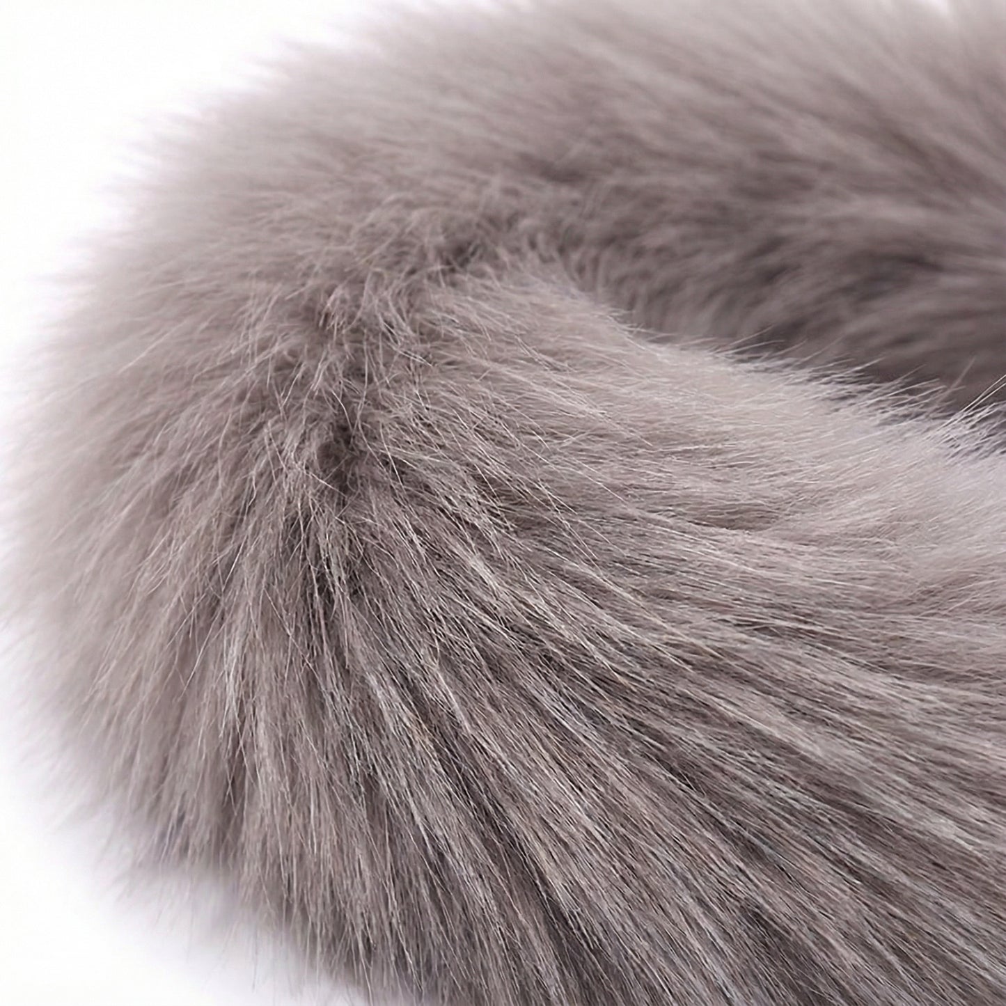 Gray Fox Tail Butt Plug • 18.1 Inch Tail - image 1