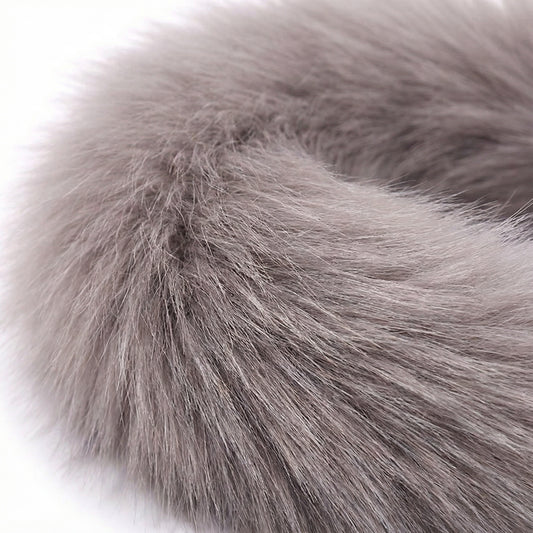 Gray Fox Tail Butt Plug • 18.1 Inch Tail - image 1