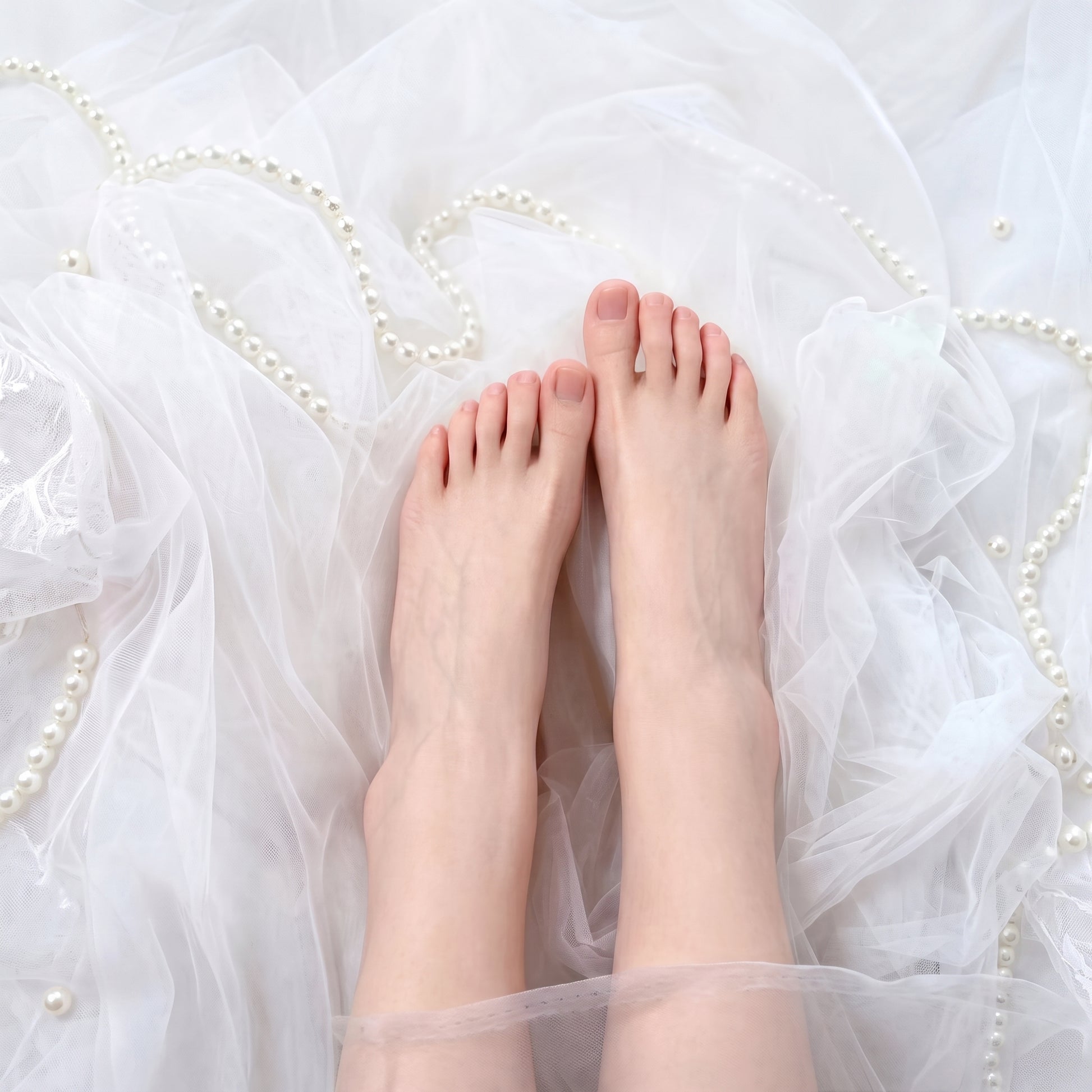 Lifelike Platinum Silicone Foot Model - Nude - image 5