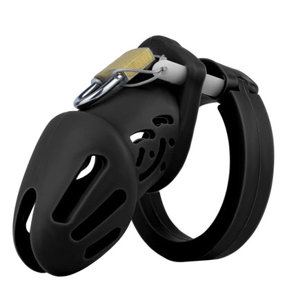 Silicone Colored Chastity Lock CB6000s - Black - Short - image 1
