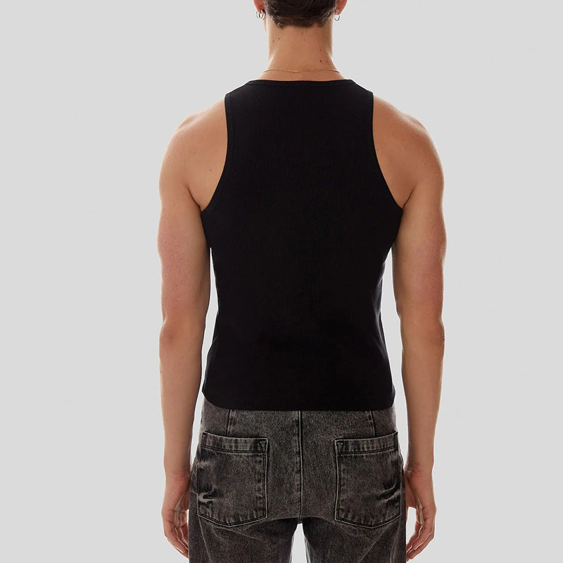 Versatile White Loose-fit Casual Tank Top - image 5
