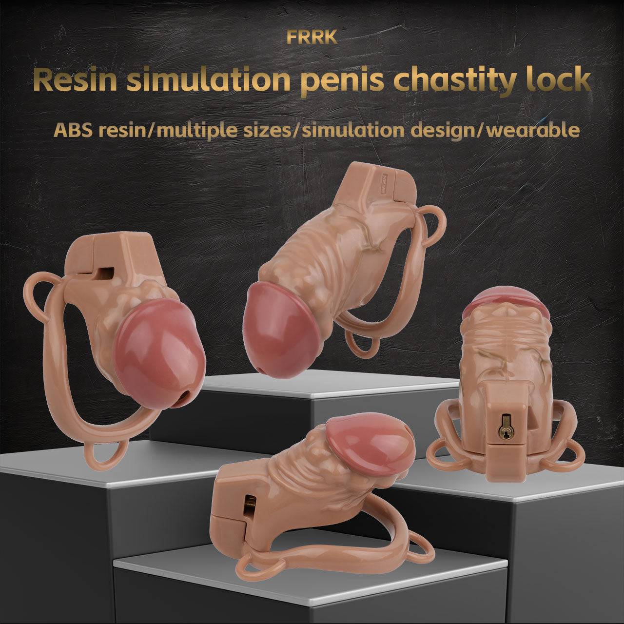 Realistic Phallic Chastity Cage - Breathable Resin Restraint - image 5