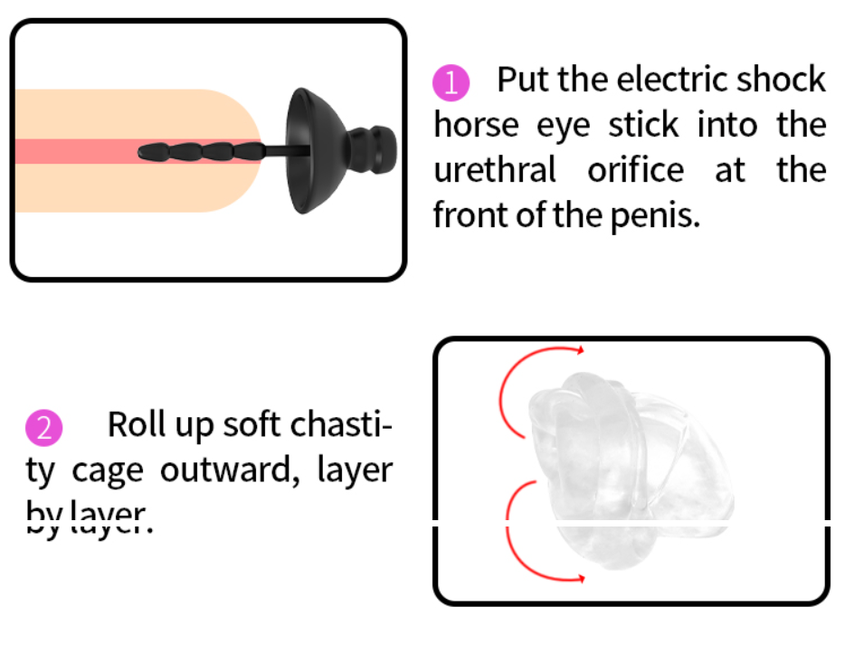 Eletric Chastity Cage with Silicone Urethral Sound - image 3