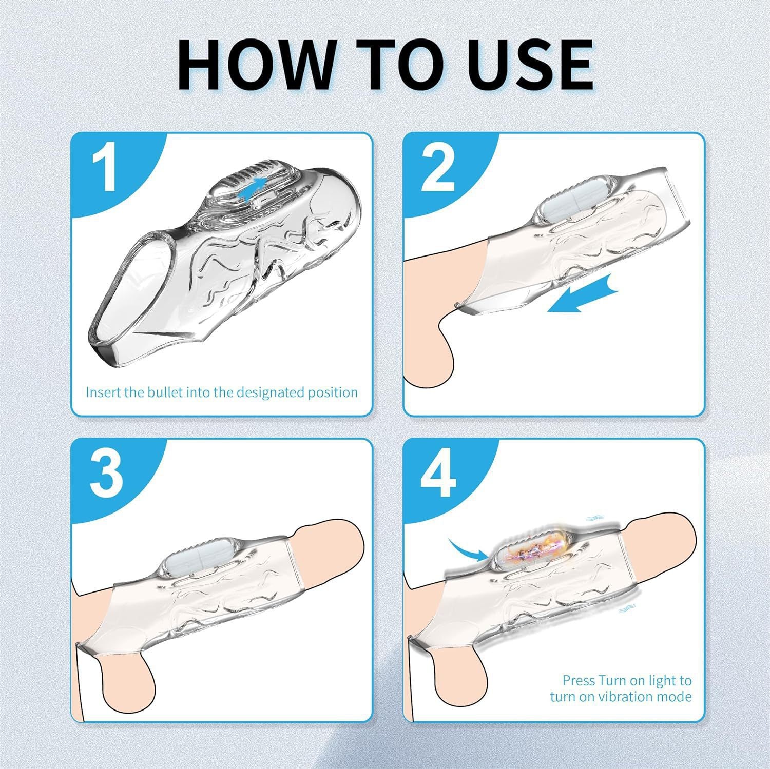 Vibrating Penis Cock Sleeve - image 4