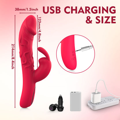10-Mode Silicone Dual-Stimulation Rabbit Vibrator - image 7