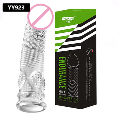 Penis Crystal Sleeve 1CM Thick Spike Cock Enlargement  - without vibration - B - image 5