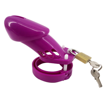 Denial Chastity Cage - Purple - L - 3.94 Inches - image 0