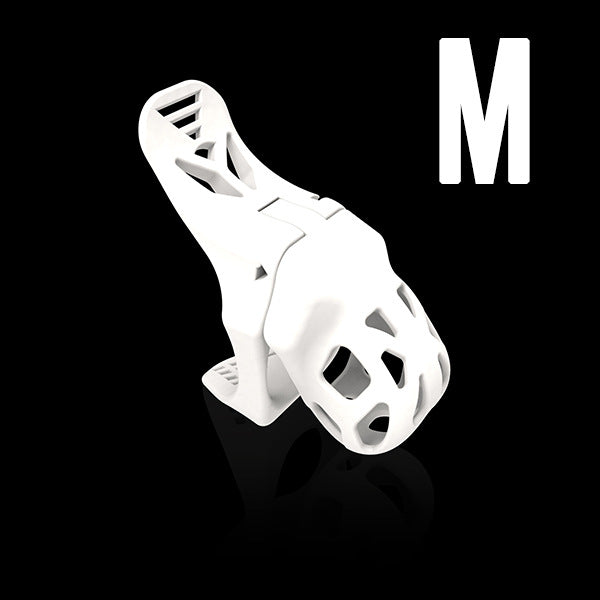 Swallow Tail Chastity Cage - A - White - M - image 17