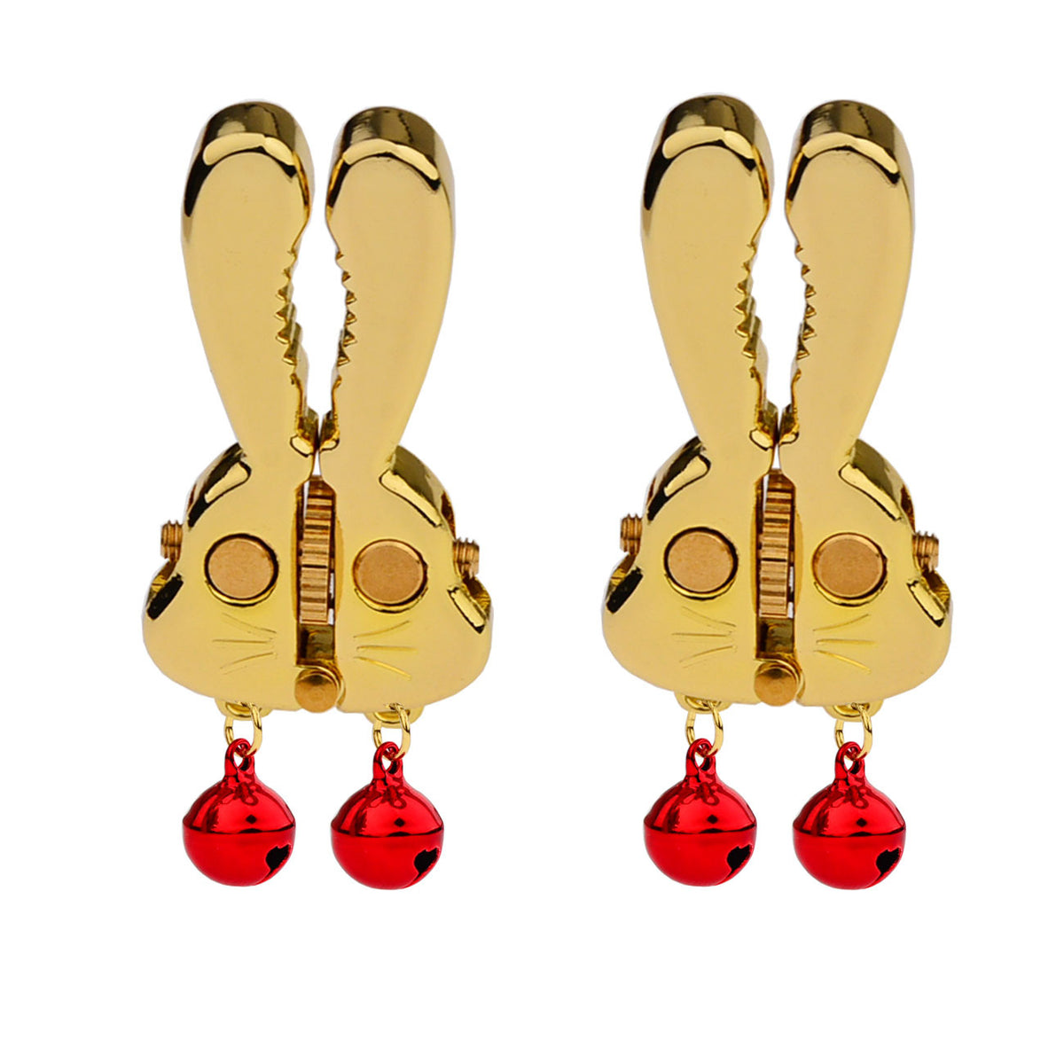 Adjustable Bunny Nipple Clamps – Sensory Play with Bells & Gear Control - GB - RB - image 13