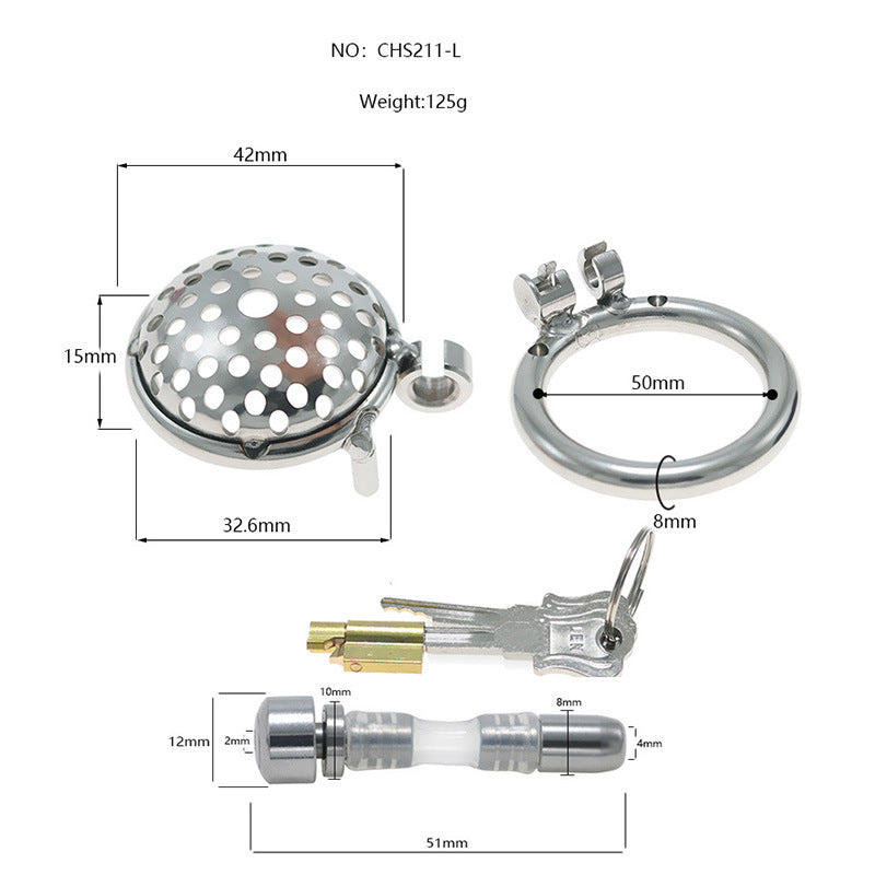1.28'' Diameter Lightweight Stainless Steel Chastity Cage - L - image 0