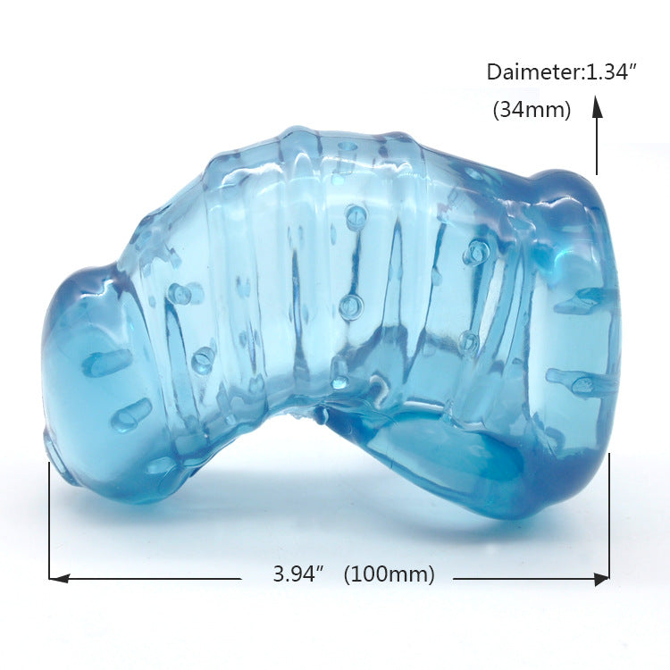 Beaded Silicone Sleeve Male Chastity Device - image 0