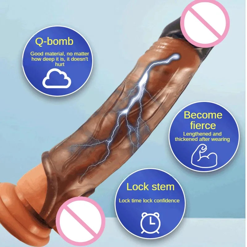 Penise Extender Enlargement Reusable Penise Sleeve - image 0
