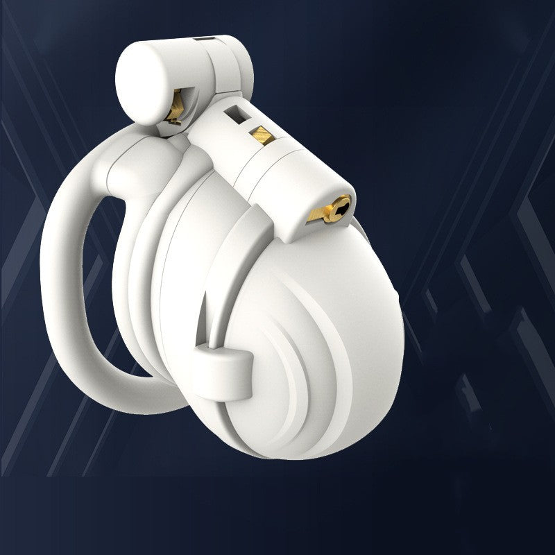 Wolf Tooth Series Chastity Cage Breathable Chastity Device - White - Curved Ring - image 4