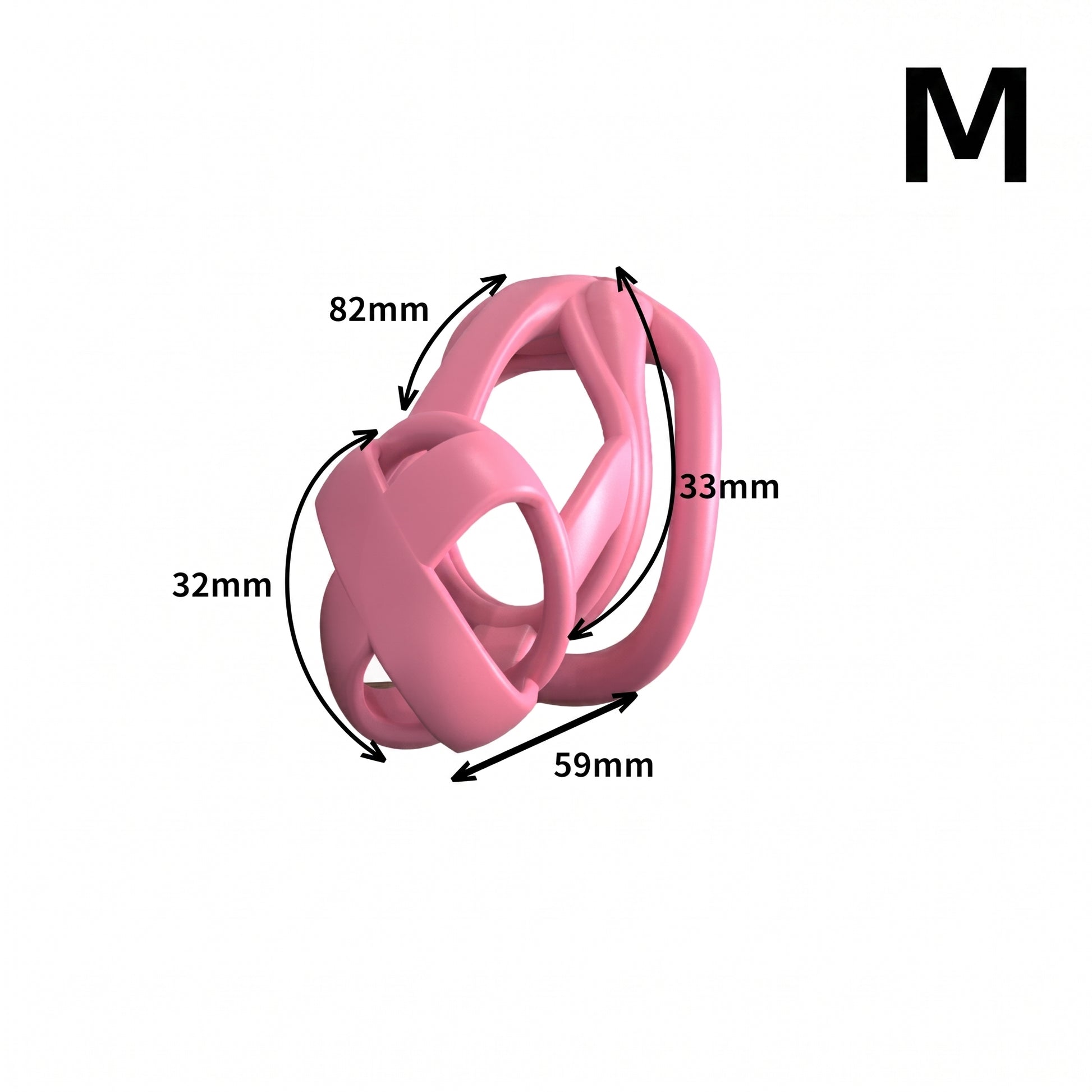 StealthCore Male Chastity Cage - Pink M Flat Ring - image 13
