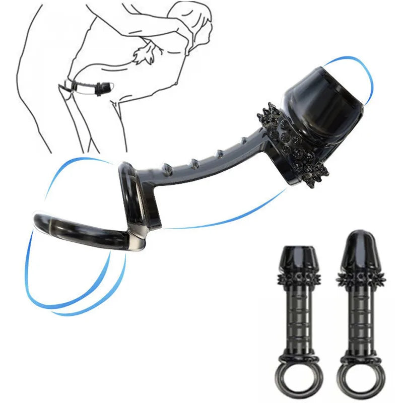 Reusable Silicone Cock Sleeve Dick Enlargement Delay Ejaculation Lasting Toys - image 0