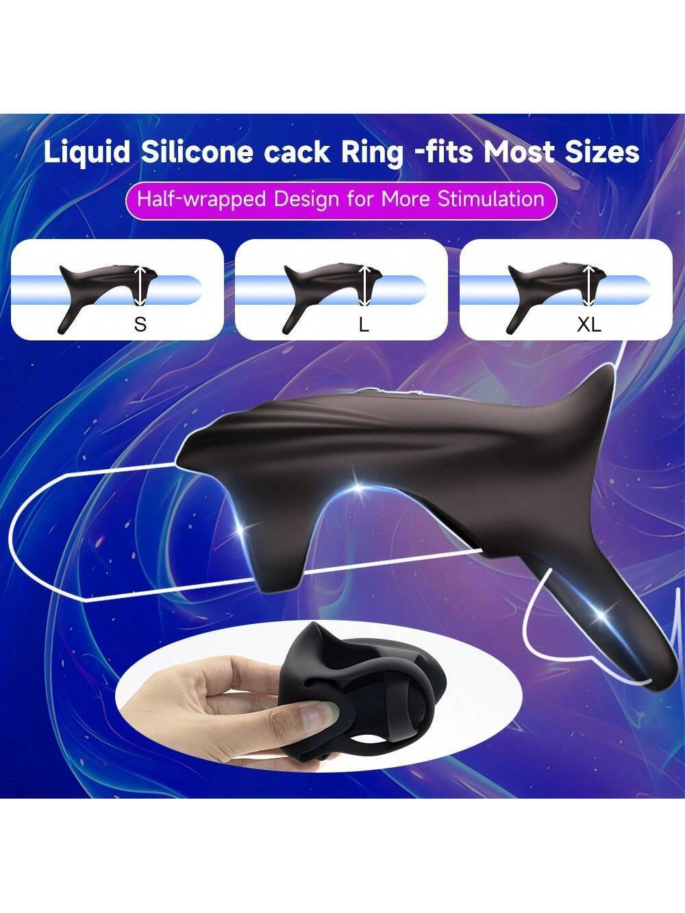 Powerful 10 Vibrations Penis Ring Vibrator APP Control - image 3