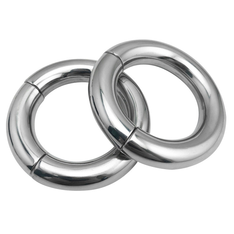 Magnetic Stainless Steel Ball Stretcher Weight Man Enhancer Chastity Ring - image 1
