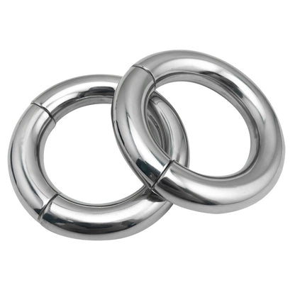 Magnetic Stainless Steel Ball Stretcher Weight Man Enhancer Chastity Ring - image 1