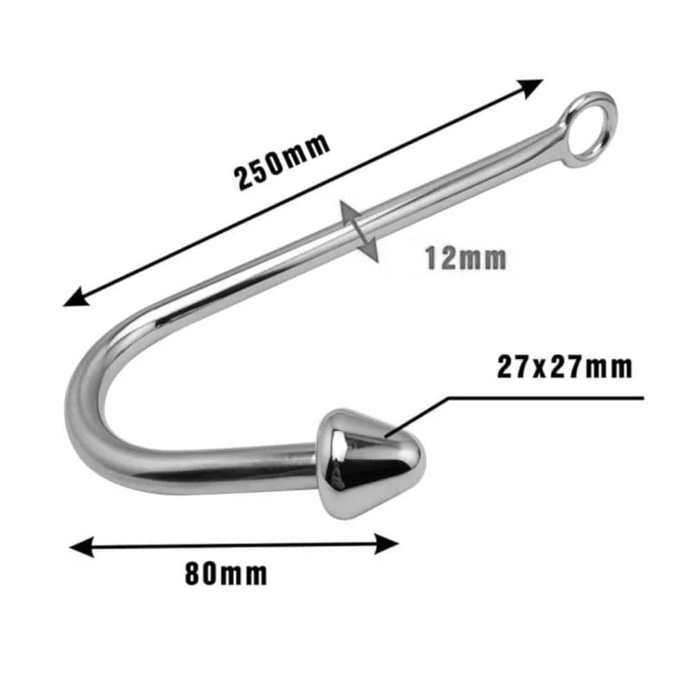 Cone-Shaped Bead Metal Anal Hook - image 4