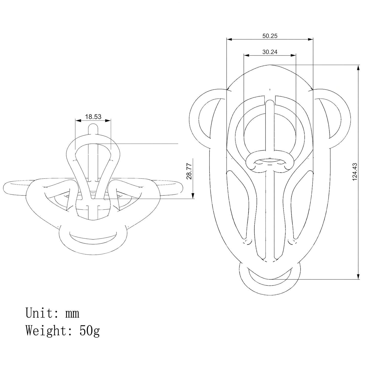 Blush Aura Resin Chastity Clamp - image 2