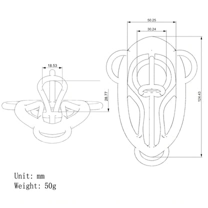 Blush Aura Resin Chastity Clamp - image 2