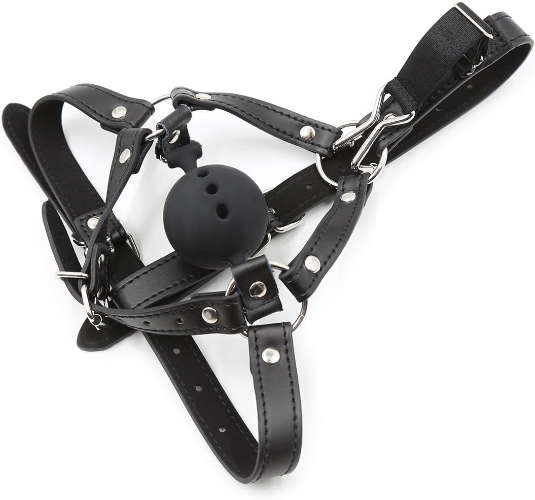 Adjustable Breathable Silicone Ball Gag with Nose Hook – 3 Sizes for Ultimate BDSM Control - image 0