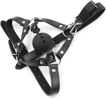 Adjustable Breathable Silicone Ball Gag with Nose Hook – 3 Sizes for Ultimate BDSM Control - image 0