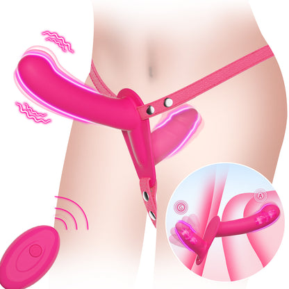 Rechargeable Ultimate Lesbian Strapon Double Dildo - image 5