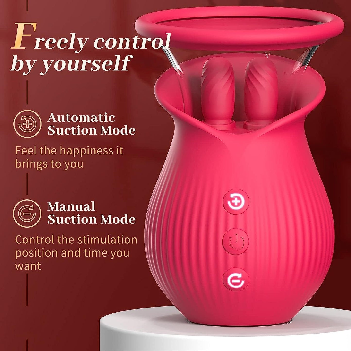 3in1 Rose Sex Toy With 2 Suction Cups - image 7