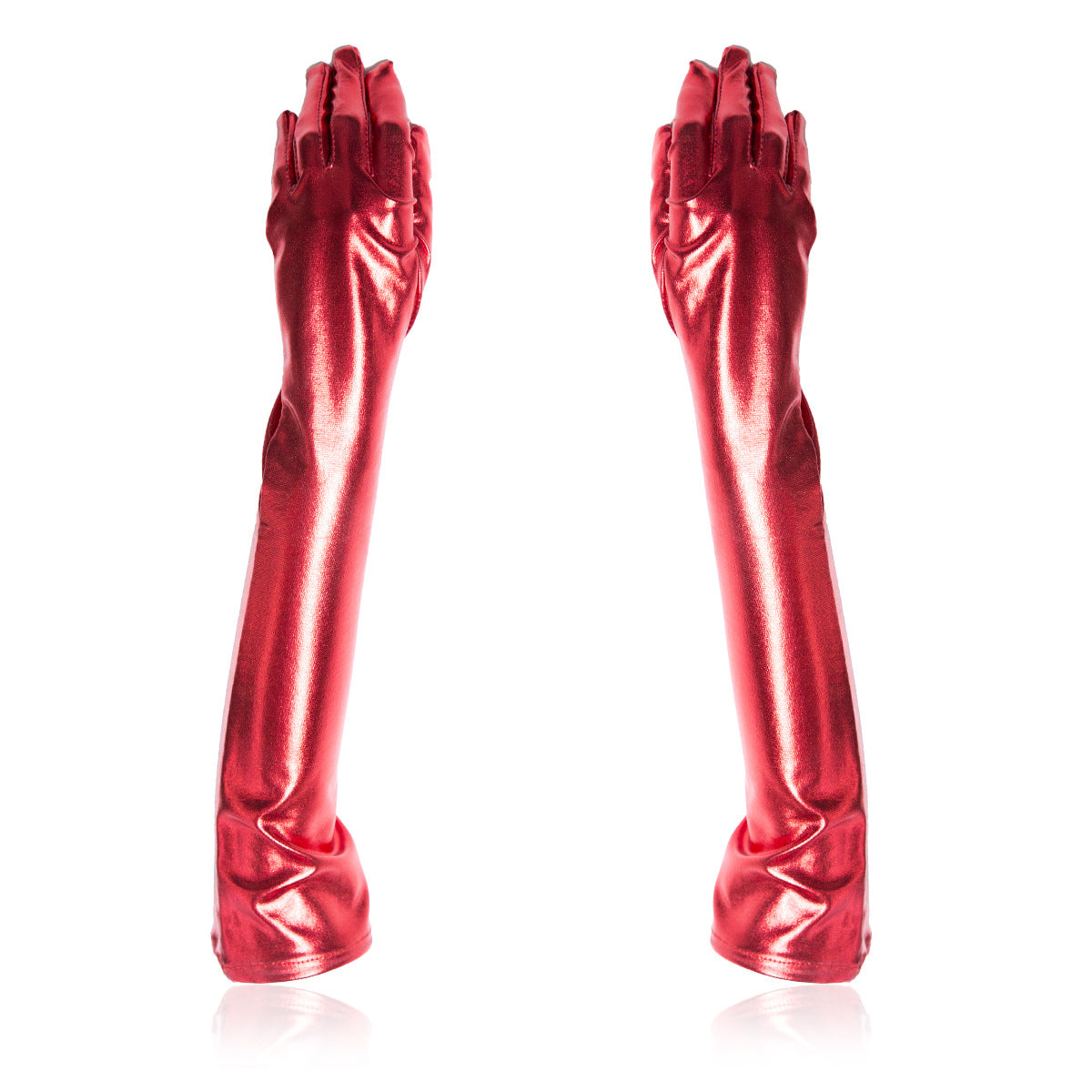 Patent Leather Coated Gloves SM Costume - image 6