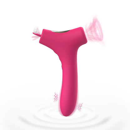 TripleThrill – 3-in-1 Lick, Suck & Vibrate Toy - Pink - image 0