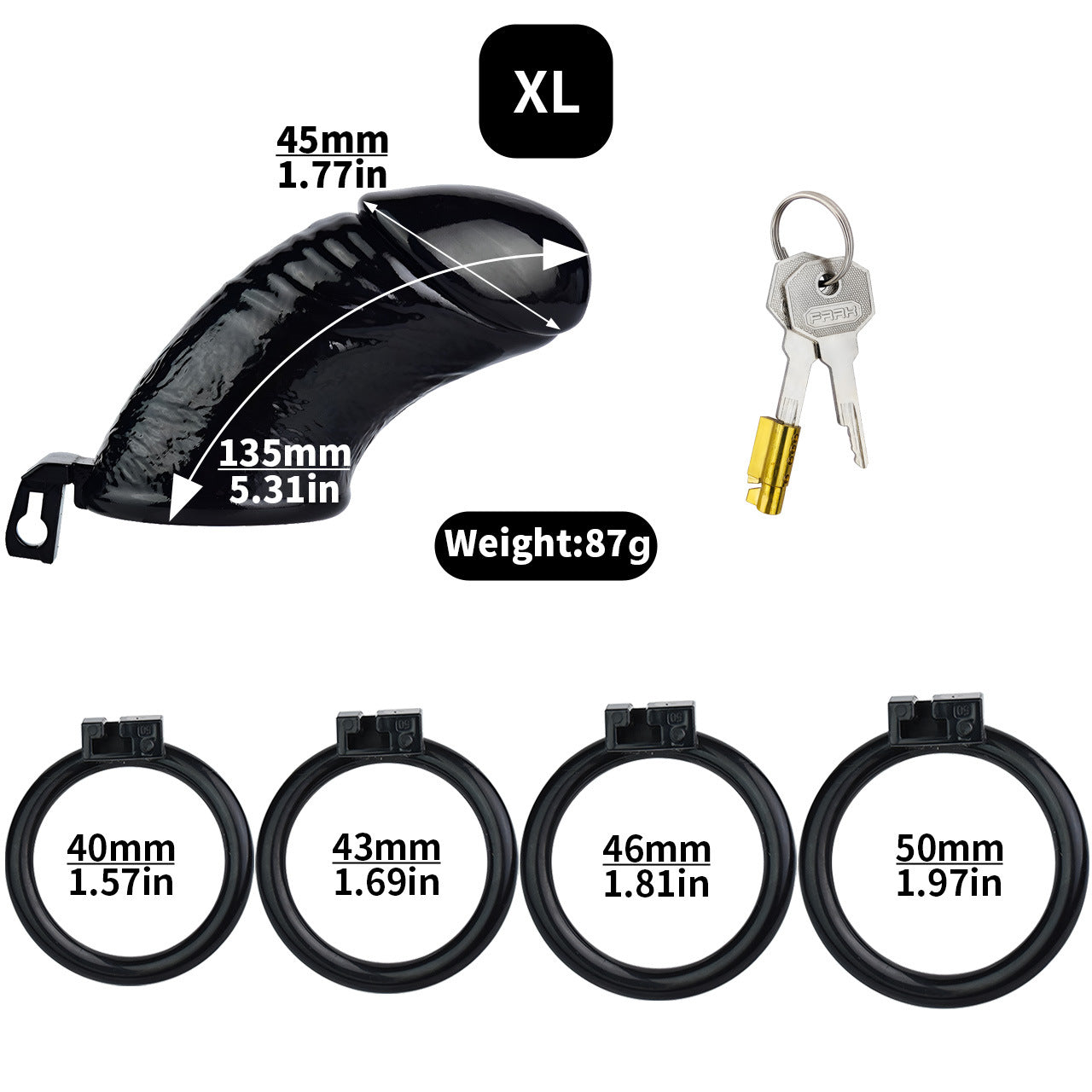Dick Resin Chastity Cage - XL - image 2