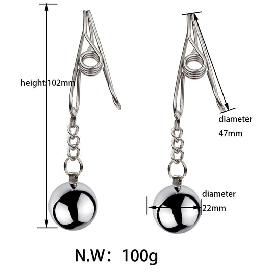 BDSM Stainless Steel Nipple Clamps Nipple Clips - image 1