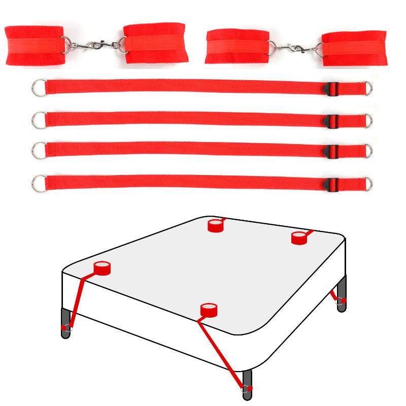 Bedroom Bondage Restraints Bdsm Kit Sex Toy - Red - image 9
